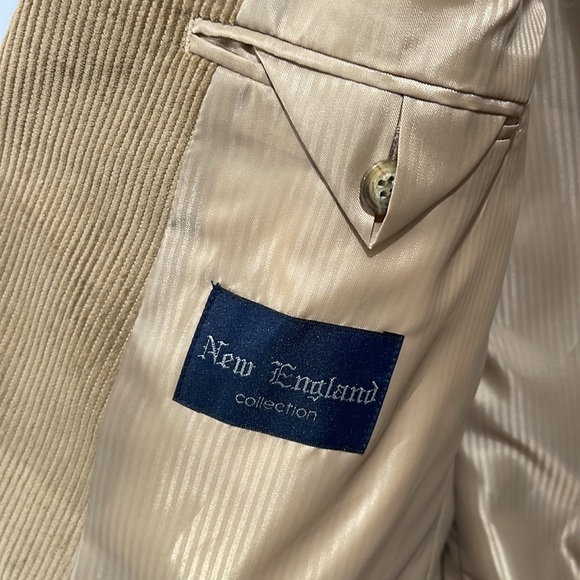 Men’s size 48L corduroy sports blazer jacket two button New England Collection - Picture 12 of 16